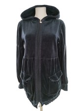 ✨ CHILLNORWAY Cardigan RV für Damen Einfarbig Spitzenstickerei Marineblau L ✨