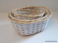 Holz-Spankorb, 3tlg. oval, mit