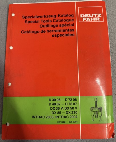 Deutz spezialwerkzeug katalog - deutz, spezialwerkzeug-katalog