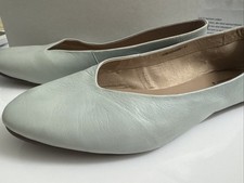 Lederballerina In Hellblau, Gr 41, Neu