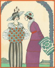 MODE - Gazette du Bon Ton - On nous regarde - Georges Lepape - Pochoir, 1913