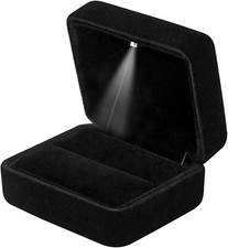 GBYAN Samt Ring Box mit LED