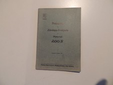 Ersatzteil Preisliste Zündapp 200 S Ausgabe 10.1955
