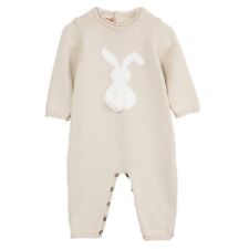 Minora Gestrickter Baby Overall - Strampler - Unisex Jumpsuit aus Strickwaren
