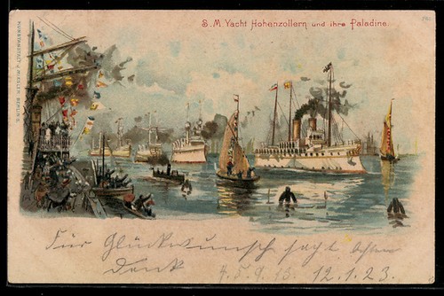 Lithographie yacht - lithographie,