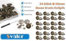 24 Stück Hosen Ersatz Knöpfe