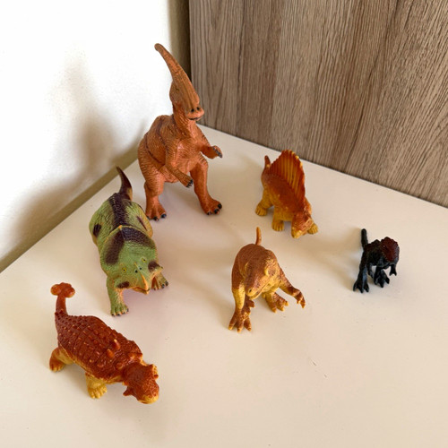 Vintage dinosaurier figuren - 6x,