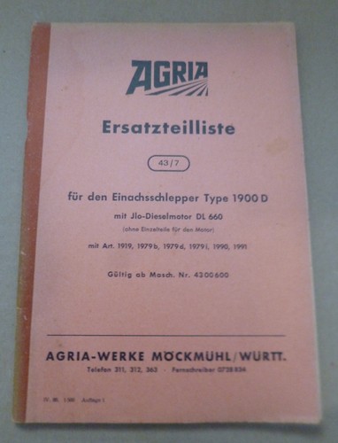 Agria einachsschlepper 1900d - agria,