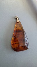 Anhänger  Bernstein / Silber
