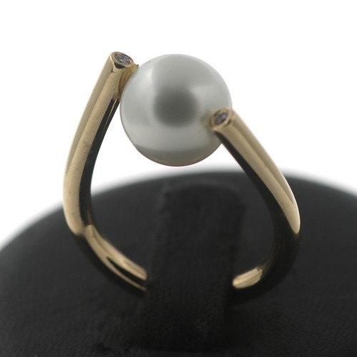 Brillant akoya zuchtperle ring - brillant,