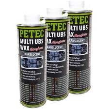 Petec UBS Wachs Unterboden Schutz auf Wachsbasis 3x 1000 ml Saugdose transparent