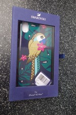 Handy Schutzhülle SWAROVSKI schwarz bunter Papagei Glitzer für iPhone XS Max