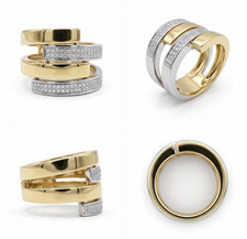 Luxus Bicolor Ring 750 Gold