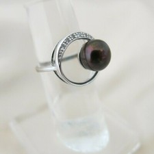 925er Silberring Echte Perle