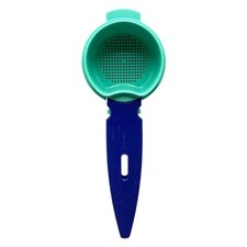 Tupperware Sieb Tee Gewürz mit Halterung für Tasse Behältnis Blau Grün Würzen