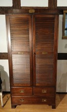 Schrank Mahagoni  Vintage Garderobenschrank Kolonialstil