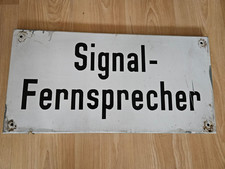Emaille-Schild Deutsche  Reichsbahn Signal-Fernsprecher