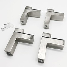 4 x Regalbodenträger Glasträger Klemmbefestigung für Holz- und Glasböden 3-35mm