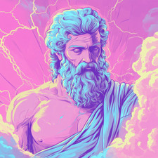 Wandtattoo Aufkleber Gott Zeus Vaporwave Wandaufkleber