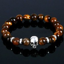 8MM ARMBAND SKULL NATUR STEIN