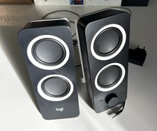 Logitech Z200 Lautsprecher, 2.0 Stereo, 10 Watt, Audio Klinke, Schwarz