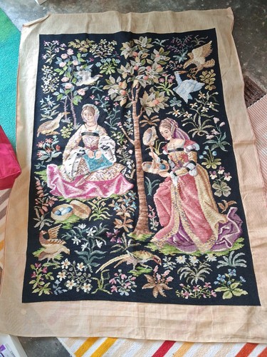 Großer handgestickter gobelin - großer,