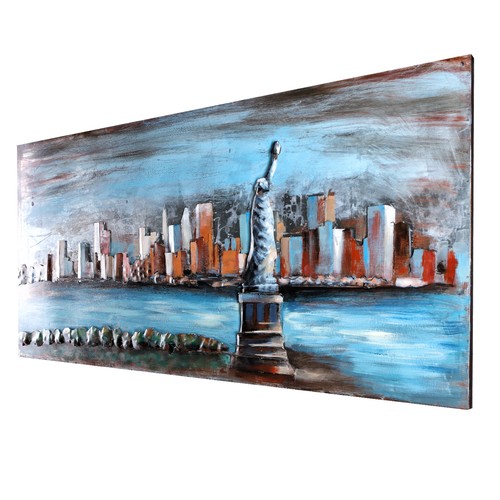 Metallbild wandbild relief nyc - metallbild,