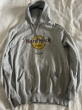 grauer Kapuzenpulli Hard Rock Cafe Lisbon Größe L