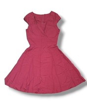 Damen Weinrotes Kleid Abendkleid 50er Jahre Petticoat Pin Up Gr. M 38 Rockabella