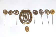 9 alte Sport Anstecknadeln