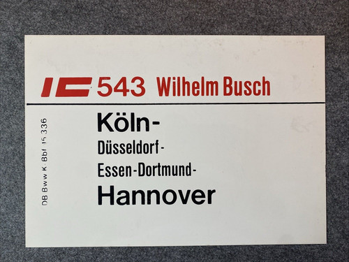 Zuglaufschild 543 wilhelm - 543,