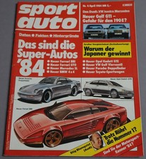 Sport Auto 4/84 Mercedes 190 E W 201, Honda CRX, Renault 5 Turbo 2 – A 110