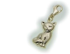 Anhänger Charm Katze Gold 333