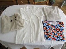 Konvolut 4 x Damen Pullover Bluse Strickjacke NEU ungetragen Größe 40-42