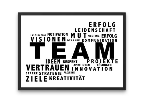 Wanddeko büro bild - bild,, team