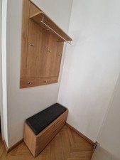 Garderobenpaneel mit sitzbank - garderobenpaneel,