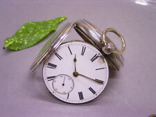 STERLING- SILBER HERRENTASCHENUHR, CHESTER/ ENGLAND 1882, SCHLÜSSELAUFZUG