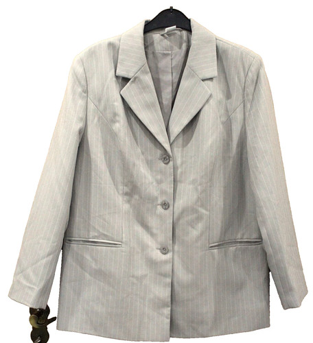 Nadelstreifen blazer hellgrau - nadelstreifen, blazer,