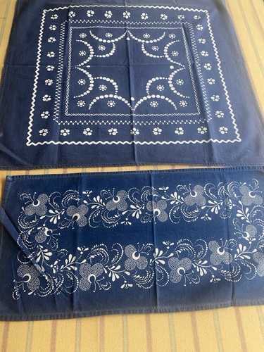 Mitteldecke blaudruck - 2x,