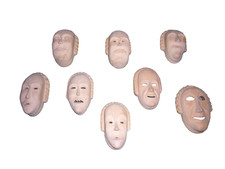 8 Fasnet Mäskle Holzschnitzerei Unbemalt Natur