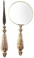 2er Set Lupe Brieföffner Gold