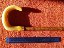 Widderhorn Gehstock oder Hirten Gauner mit schwarzem Streifen in Horn