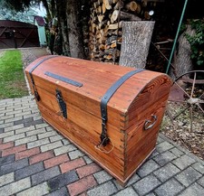  Runddeckeltruhe sehr Stabil ca 1850