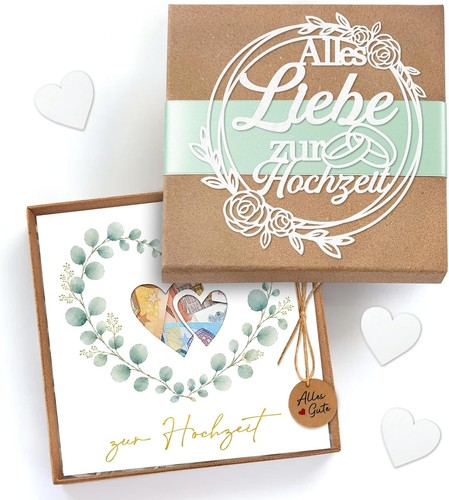 Hochzeitsgeschenk holz 17x17cm - holz,
