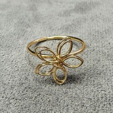 Ring vergoldet blume design - vergoldet,