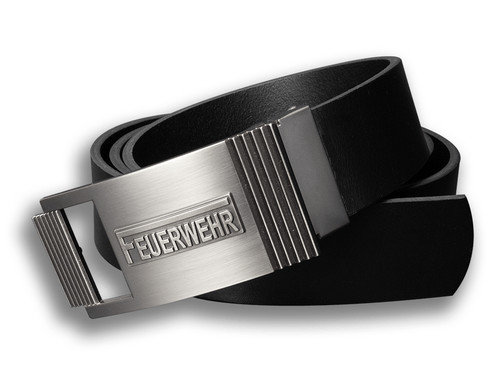 Feuerwehr ledergürtel schwarz - feuerwehr,