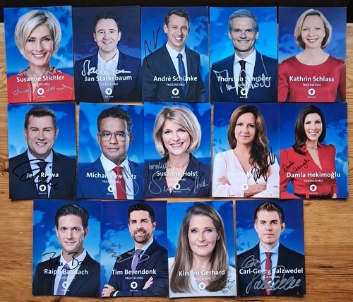 Tagesschau orig autogramm - x,