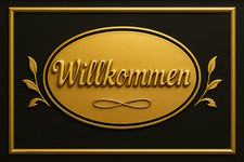 Blechschild Schild Willkommen