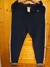 STRANDFEIN Uta Raasch Strickhose Blau Neu 38 100% Merinowolle Damen Hose