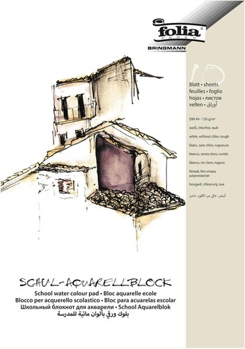 Folia schul aquarellblock - schul-aquarellblock, rauh